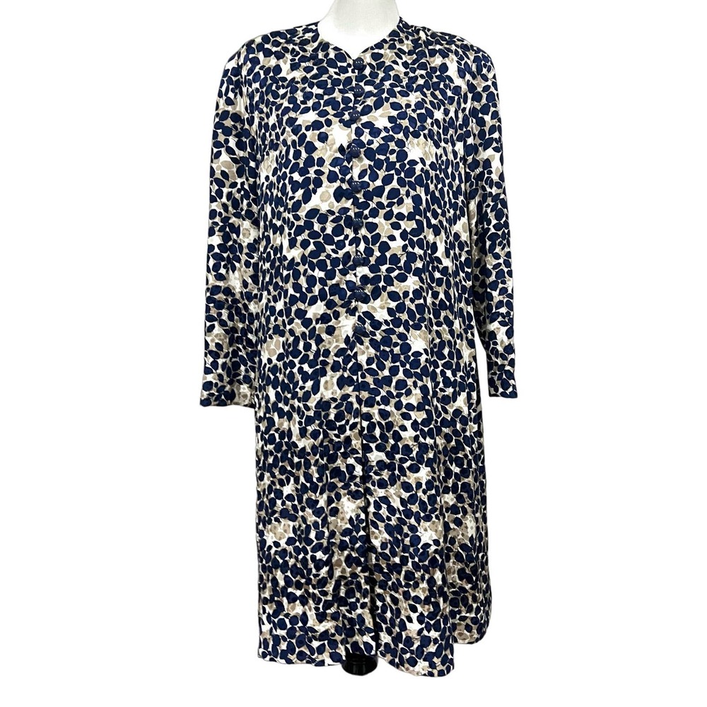 Wayne Kastning For Helga Vintage Womens Shift Dress Sz 18 Long Sleeve Lined
